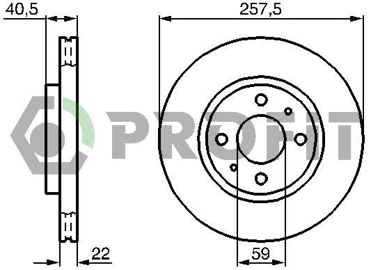 PROFIT Тормозной диск 5010-0762