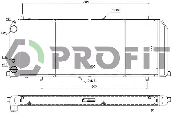 PROFIT Radiaator,mootorijahutus PR 0012A7