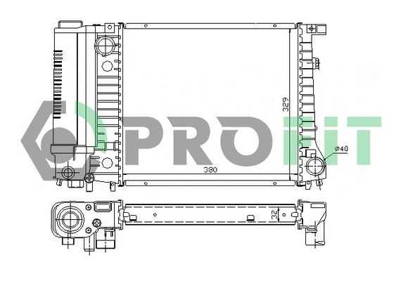 PROFIT Radiaator,mootorijahutus PR 0054A2