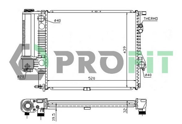 PROFIT Radiaator,mootorijahutus PR 0070A1