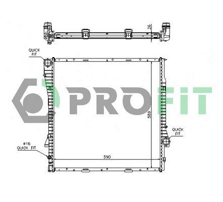 PROFIT Radiaator,mootorijahutus PR 0075A1