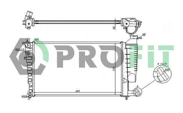 PROFIT Радиатор, охлаждение двигателя PR 0520N1
