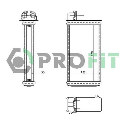 PROFIT Теплообменник, отопление салона PR 0540N5
