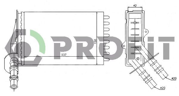 PROFIT Теплообменник, отопление салона PR 0540N7