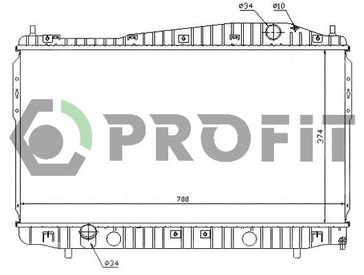 PROFIT Радиатор, охлаждение двигателя PR 1705A5