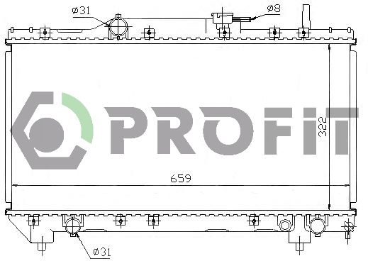 PROFIT Radiaator,mootorijahutus PR 1837A1