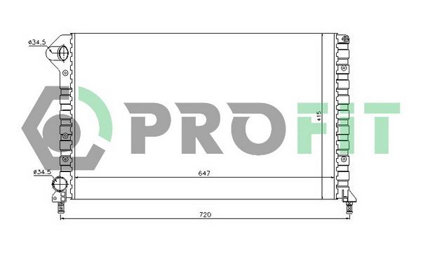 PROFIT Радиатор, охлаждение двигателя PR 2210A1