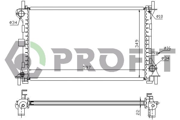 PROFIT Radiaator,mootorijahutus PR 2563A3