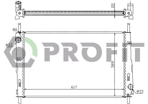 PROFIT Radiaator,mootorijahutus PR 2567N1