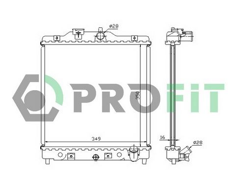 PROFIT Радиатор, охлаждение двигателя PR 2912A2