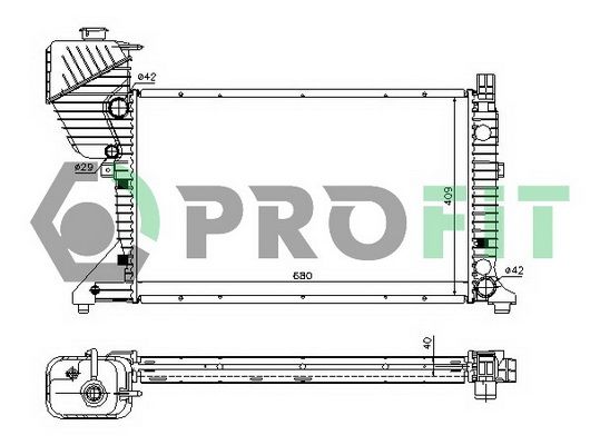 PROFIT Радиатор, охлаждение двигателя PR 3546A4