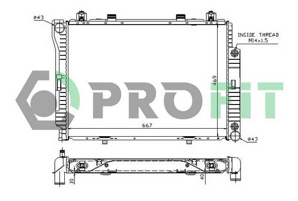 PROFIT Radiaator,mootorijahutus PR 3562A1