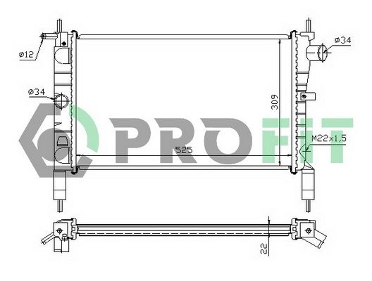 PROFIT Radiaator,mootorijahutus PR 5050A2