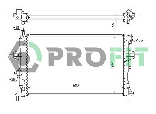 PROFIT Radiaator,mootorijahutus PR 5051A1