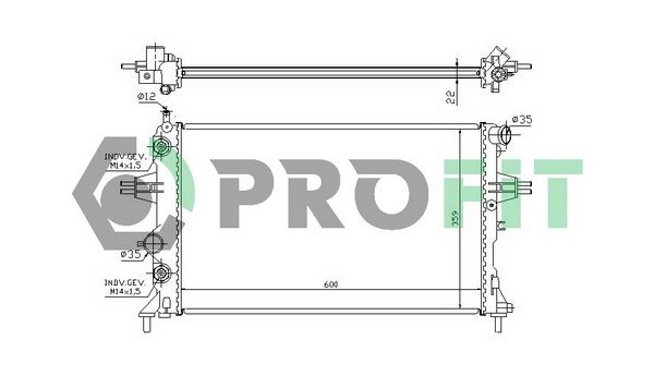 PROFIT Radiaator,mootorijahutus PR 5054A1