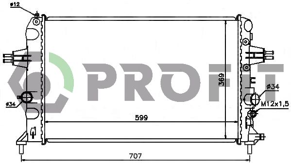 PROFIT Radiaator,mootorijahutus PR 5054A2