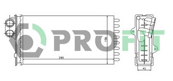 PROFIT Теплообменник, отопление салона PR 5540N1