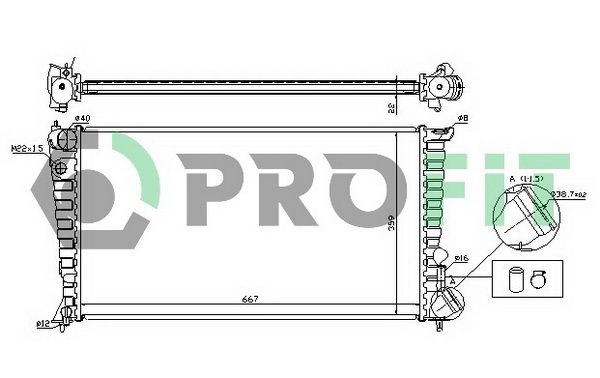 PROFIT Radiaator,mootorijahutus PR 5560A1