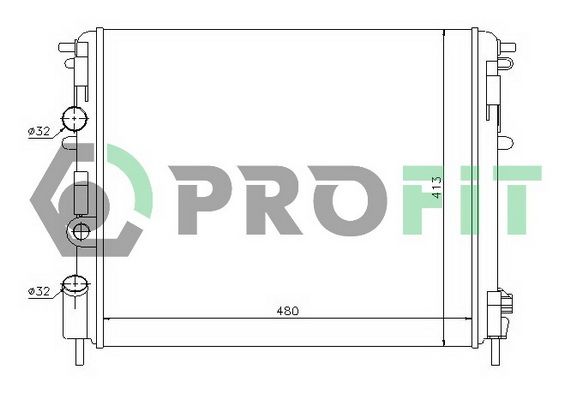 PROFIT Radiaator,mootorijahutus PR 6037N3