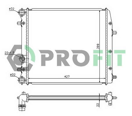 PROFIT Radiaator,mootorijahutus PR 6402A1