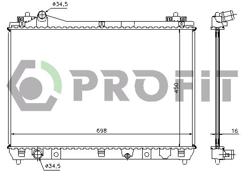 PROFIT Radiaator,mootorijahutus PR 7050N1