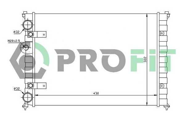 PROFIT Radiaator,mootorijahutus PR 9504A1