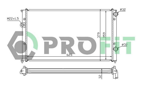 PROFIT Радиатор, охлаждение двигателя PR 9537A3