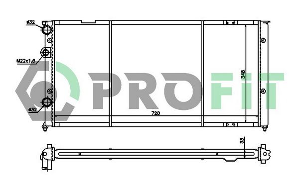 PROFIT Radiaator,mootorijahutus PR 9537A5