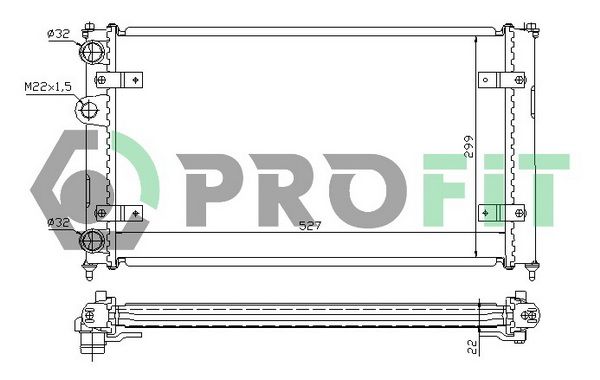 PROFIT Радиатор, охлаждение двигателя PR 9537N2