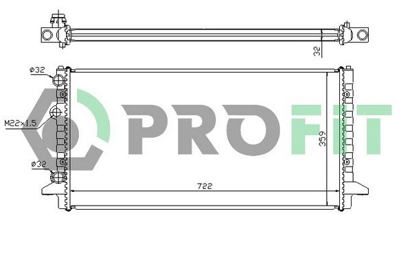 PROFIT Radiaator,mootorijahutus PR 9538A1