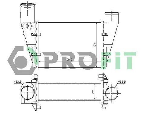 PROFIT Kompressoriõhu radiaator PR 9539T1