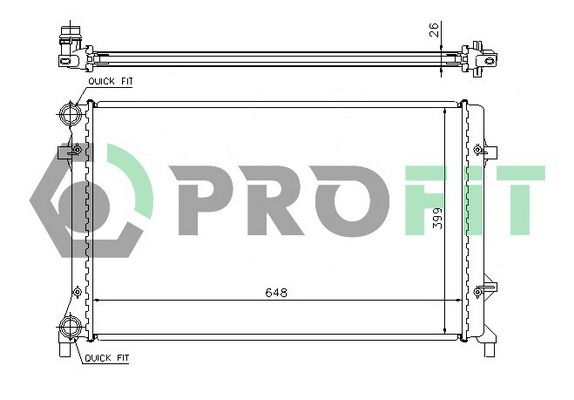 PROFIT Radiaator,mootorijahutus PR 9560C1