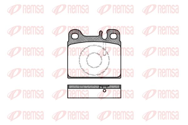 REMSA Комплект тормозных колодок, дисковый тормоз 0006.88
