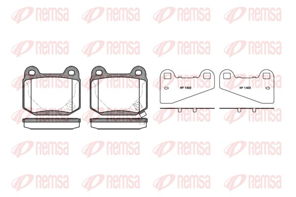 REMSA Комплект тормозных колодок, дисковый тормоз 0014.52