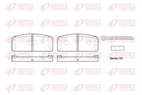 REMSA Комплект тормозных колодок, дисковый тормоз 0020.00