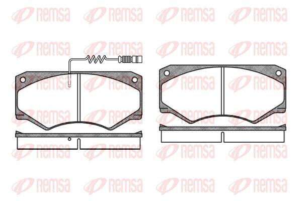 REMSA Комплект тормозных колодок, дисковый тормоз 0047.12
