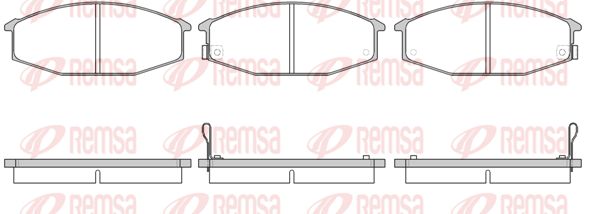 REMSA Комплект тормозных колодок, дисковый тормоз 0115.02