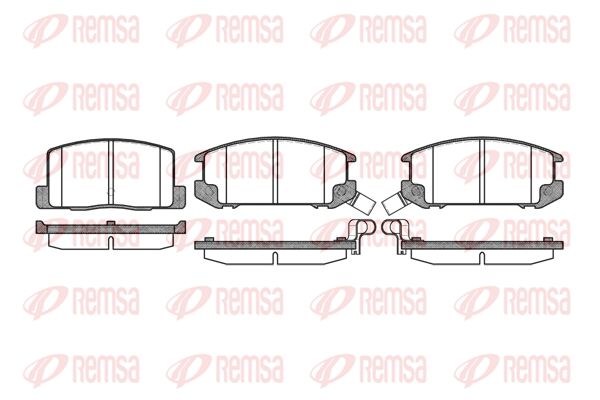 REMSA Комплект тормозных колодок, дисковый тормоз 0201.12