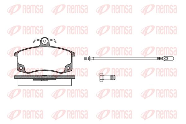 REMSA Комплект тормозных колодок, дисковый тормоз 0221.02