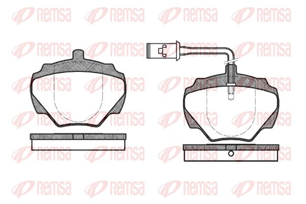REMSA Комплект тормозных колодок, дисковый тормоз 0222.01