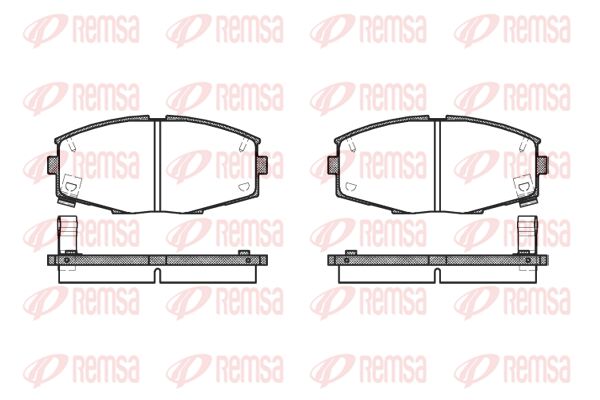 REMSA Комплект тормозных колодок, дисковый тормоз 0225.04