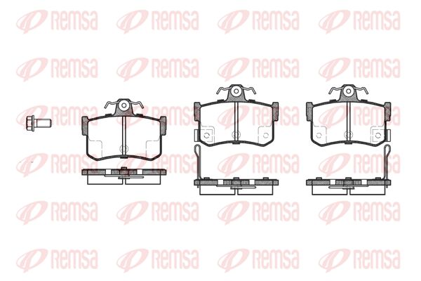REMSA Комплект тормозных колодок, дисковый тормоз 0251.12