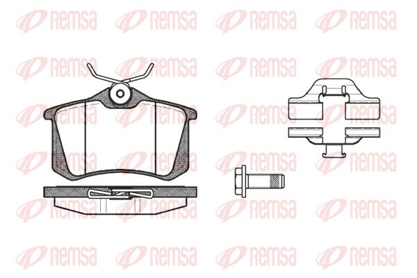 REMSA Комплект тормозных колодок, дисковый тормоз 0263.03
