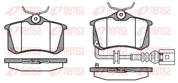 REMSA Комплект тормозных колодок, дисковый тормоз 0263.41
