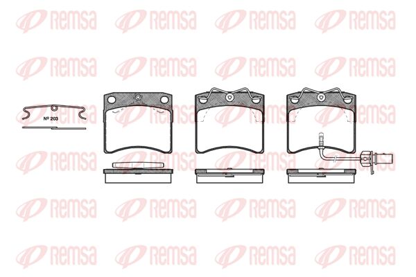 REMSA Комплект тормозных колодок, дисковый тормоз 0385.11