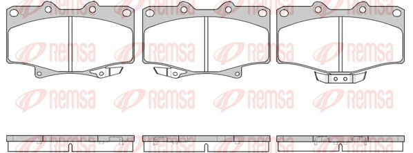 REMSA Комплект тормозных колодок, дисковый тормоз 0429.14