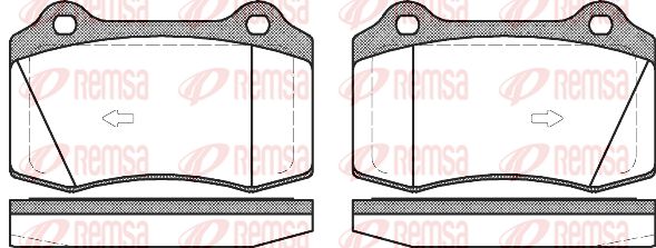 REMSA Комплект тормозных колодок, дисковый тормоз 0434.55