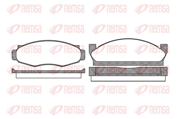 REMSA Комплект тормозных колодок, дисковый тормоз 0553.00