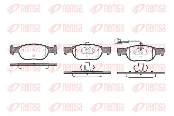 REMSA Комплект тормозных колодок, дисковый тормоз 0588.11
