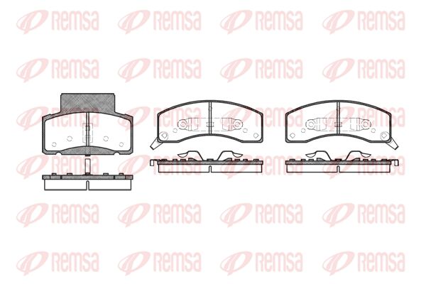 REMSA Комплект тормозных колодок, дисковый тормоз 0616.02
